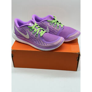 Nike Free 5.0 GS Fuchsia Glow Volt 725114-500 Youth 6Y Womens 7.5 Running